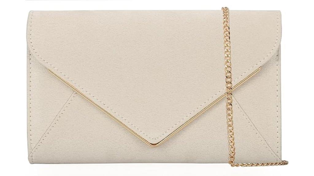 faux suede clutch purse