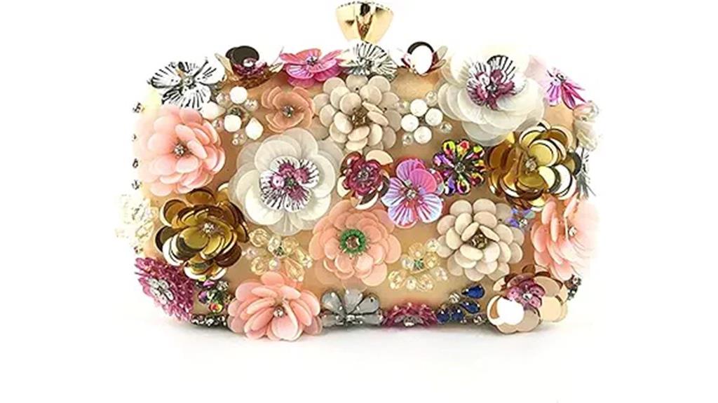 floral chain shoulder bag