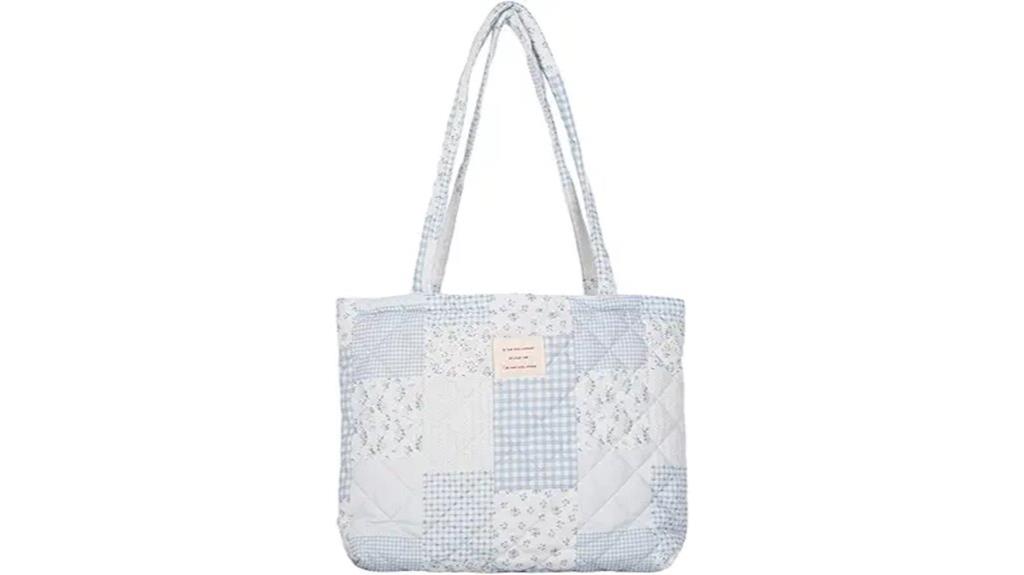 floral quilted cotton bag