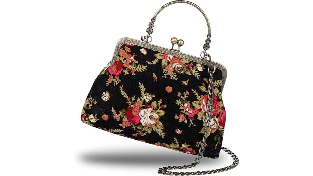 floral vintage kiss lock