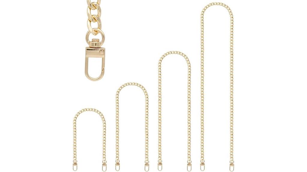 four piece metal chain straps
