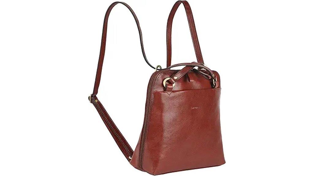 full grain leather convertible backpack