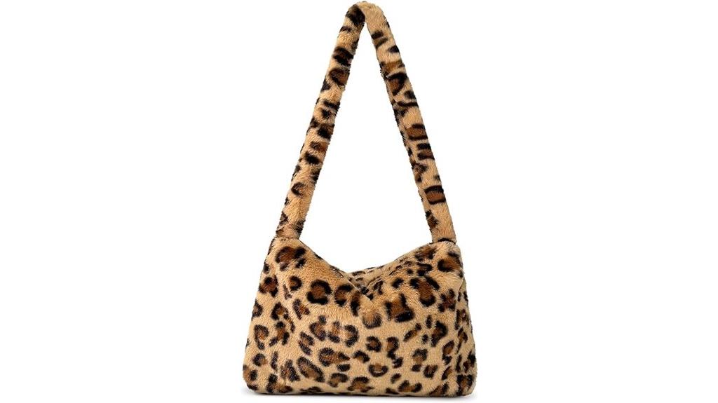 fuzzy y2k shoulder bag
