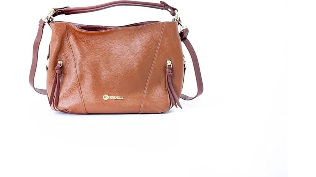 genuine italian pebbled leather