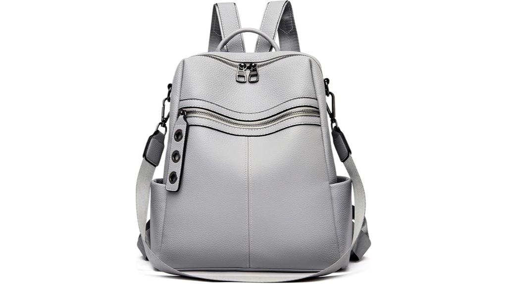 genuine leather convertible backpack