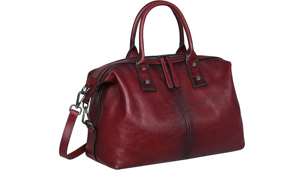 genuine leather satchel