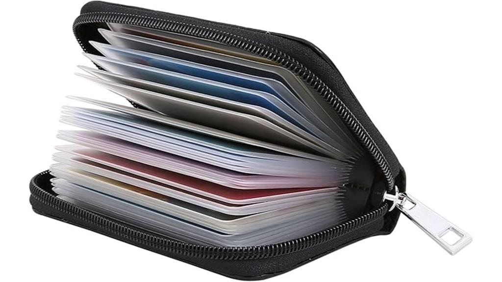 genuine leather zipper wallet