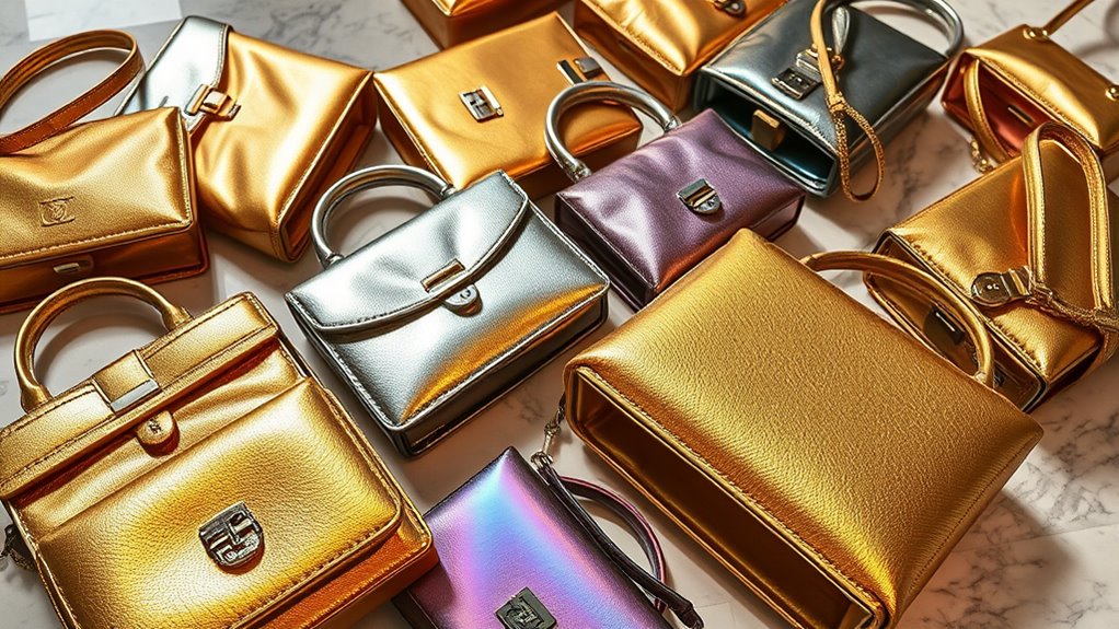 glamorous metallic statement accessory