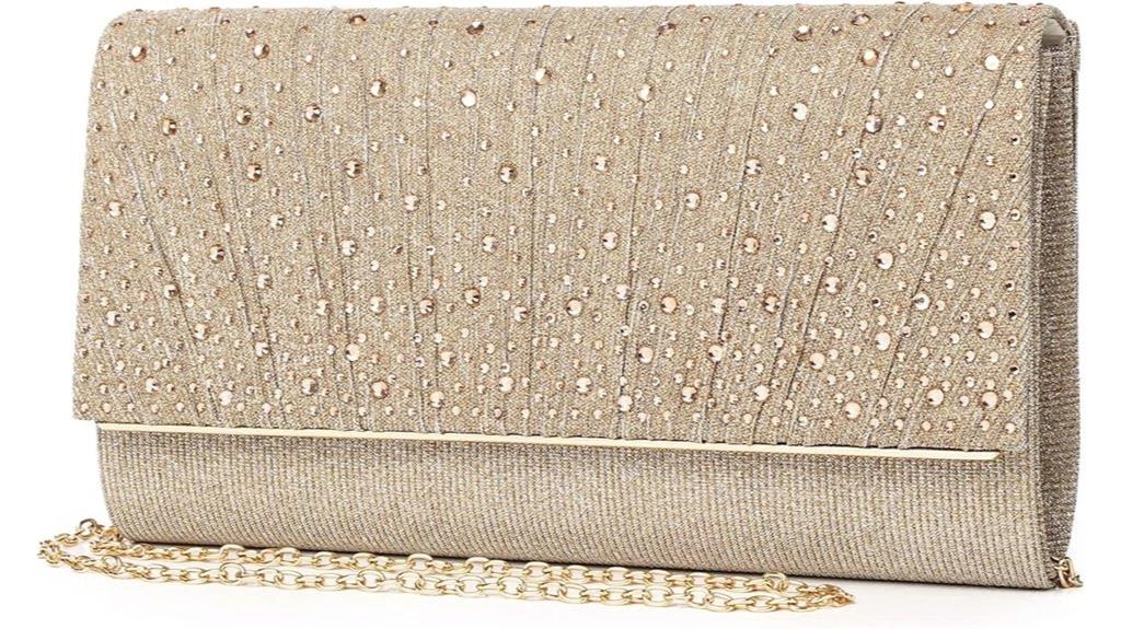 glitter sequin evening clutch