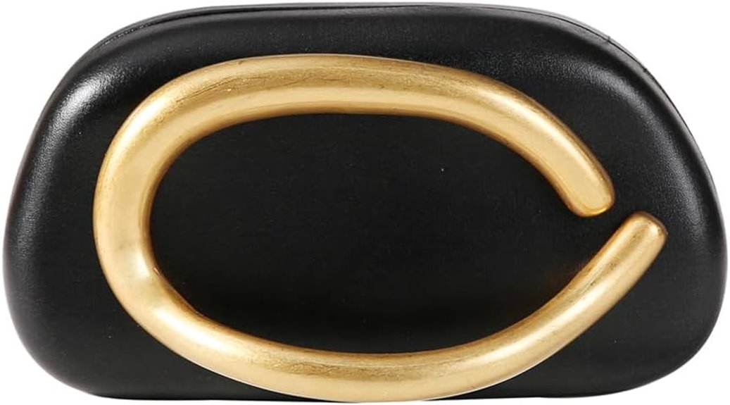 gold tone art deco clutch
