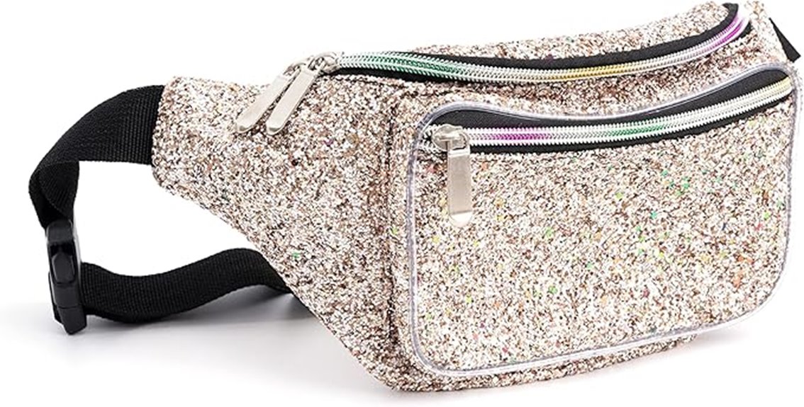 holographic glitter fanny pack