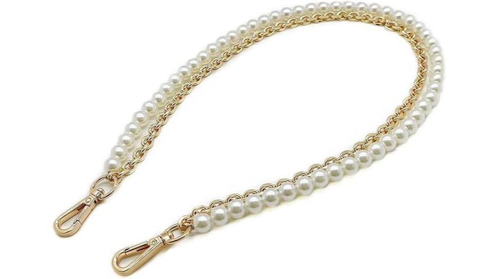 imitation pearl chain strap
