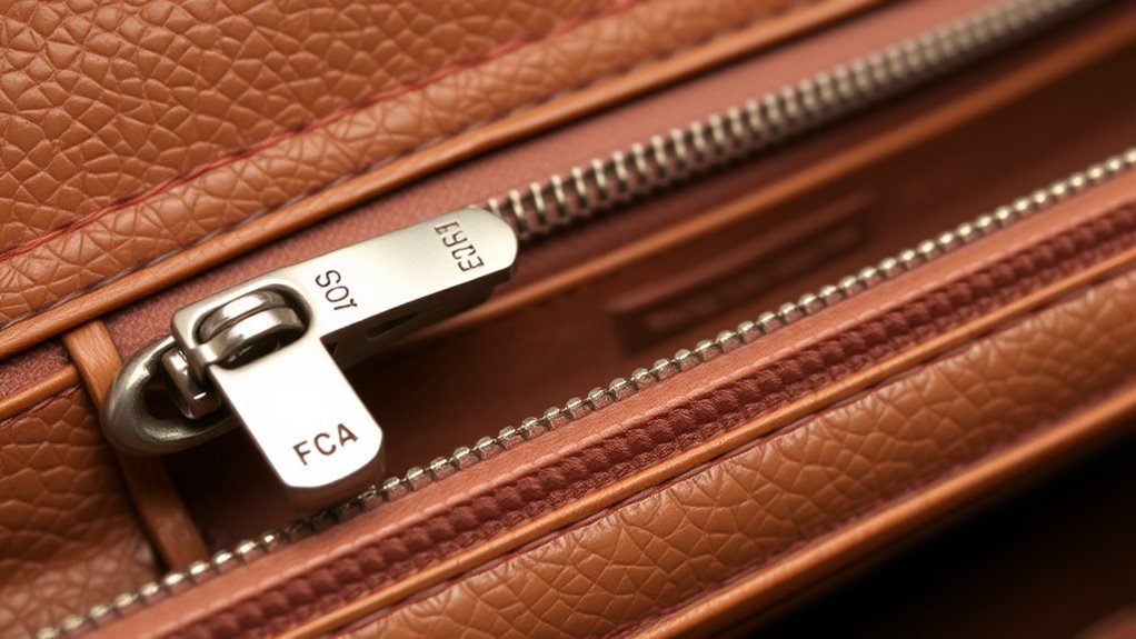 inspect hardware and zippers