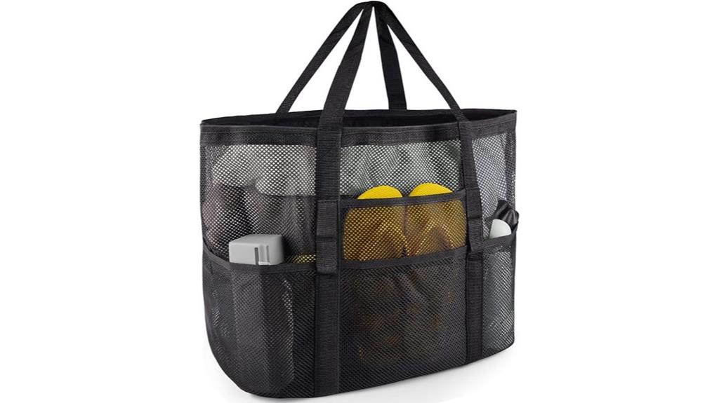 large mesh beach tote