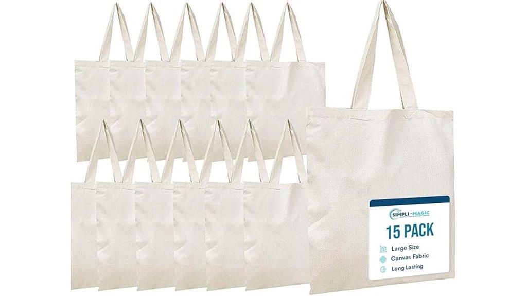 large natural canvas tote