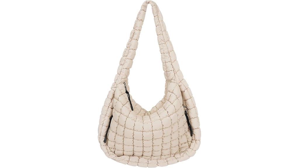 large quilted puffer tote