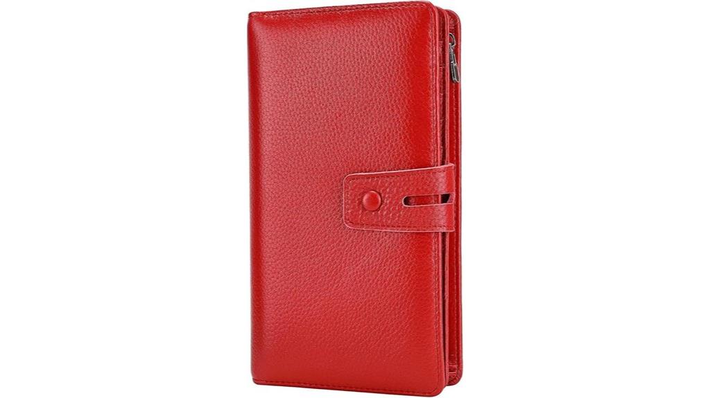 large rfid leather wallet