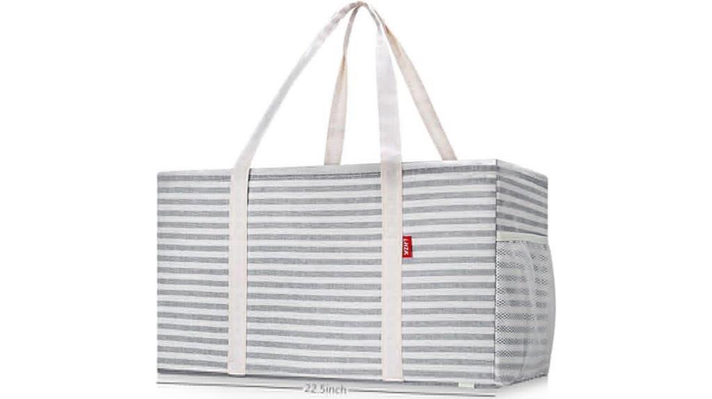 large tote with metal frame