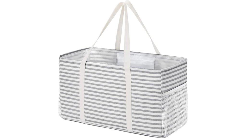 large tote with metal frame