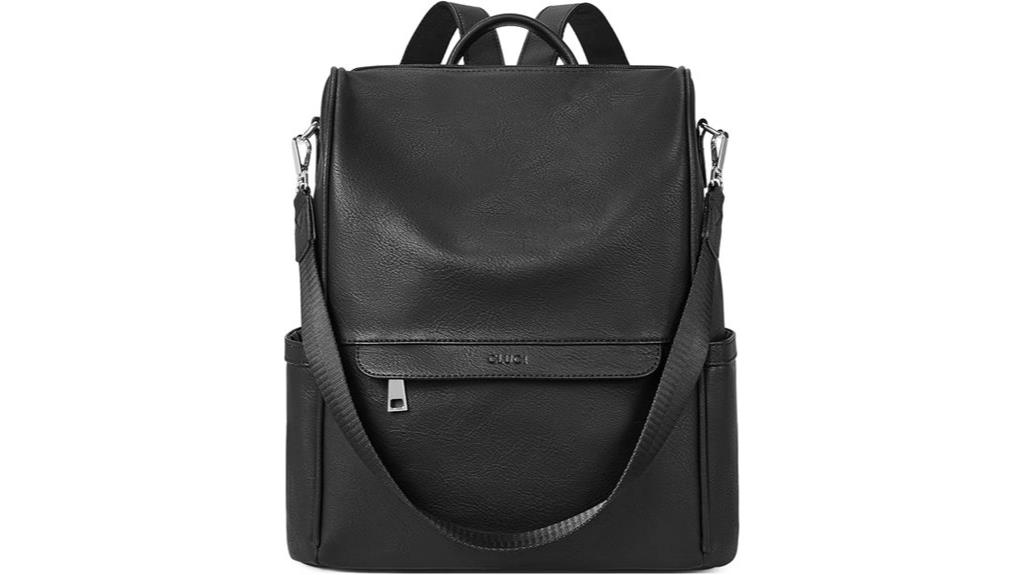 leather anti theft women s backpack