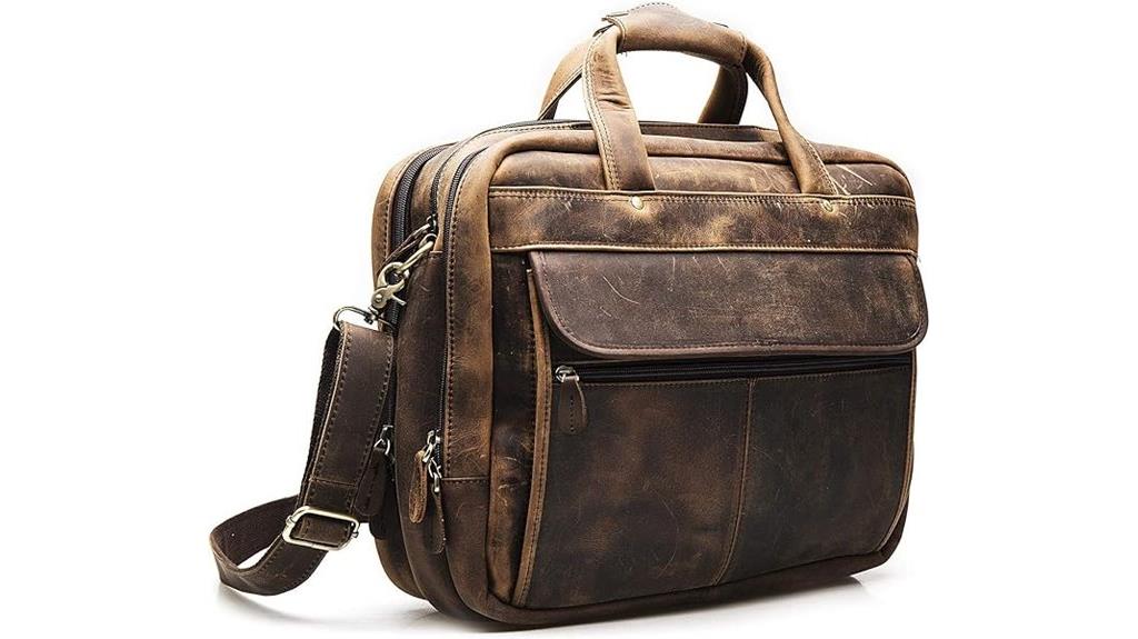 leather business laptop case