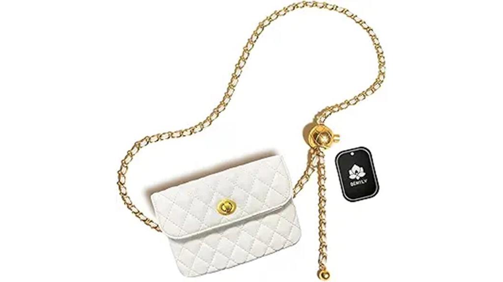 leather chain waist bag