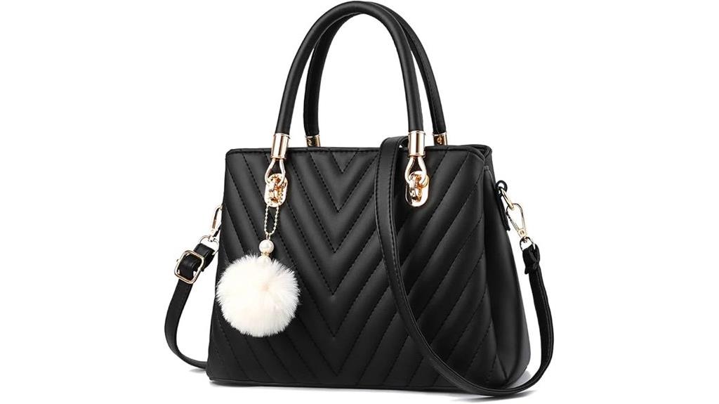 leather quilted tote bag