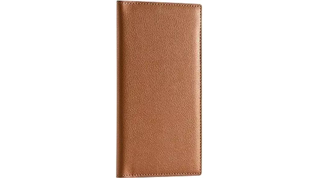 leather rfid blocking checkbook