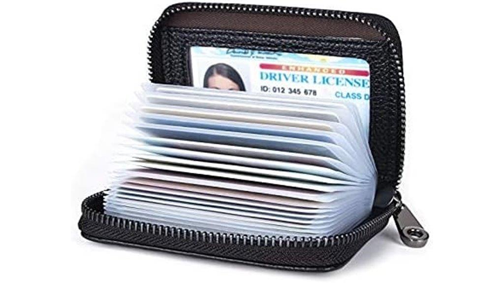 leather rfid card holder