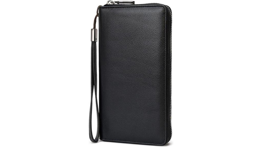 leather rfid phone clutch