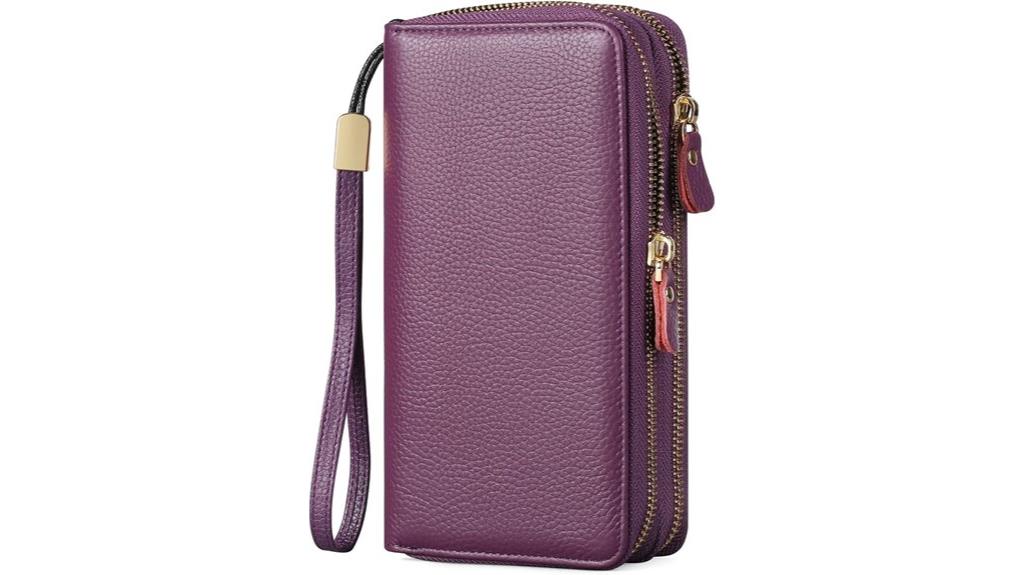 leather rfid phone wallet