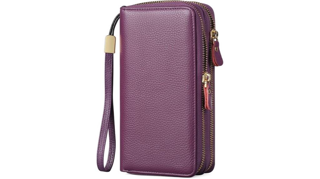 leather rfid wallet clutch