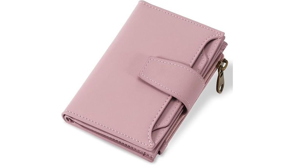 leather rfid wallet with zipper