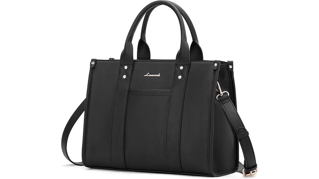 leather tote with zipper