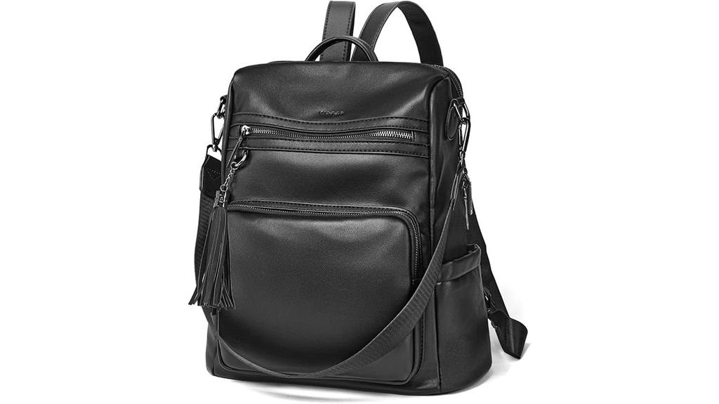 leather women s backpack purse