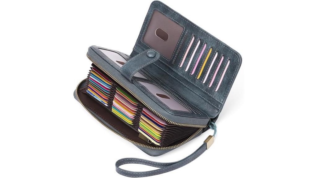 leather women s credit card wallet