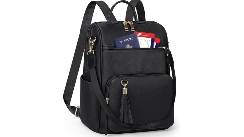 leather women s travel backpack
