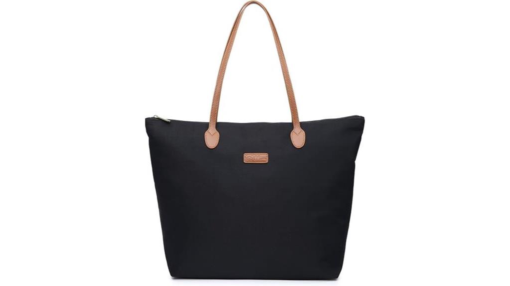 lightweight water resistant nylon tote
