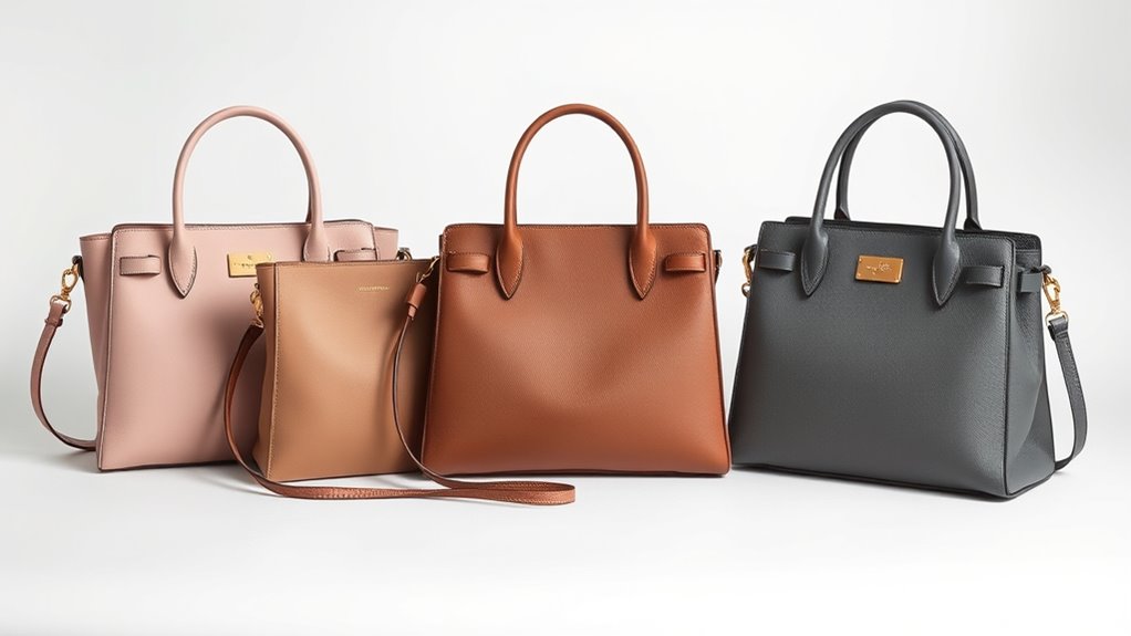 Luxuriöse minimalistische Handtaschendesigns
