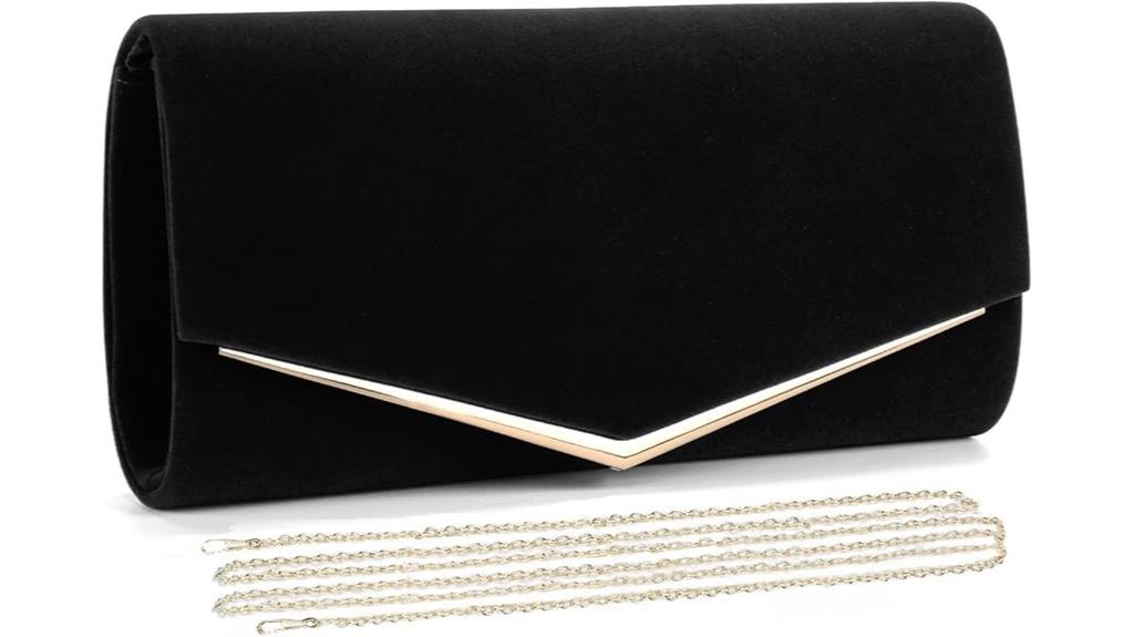 luxurious velvet clutch bag