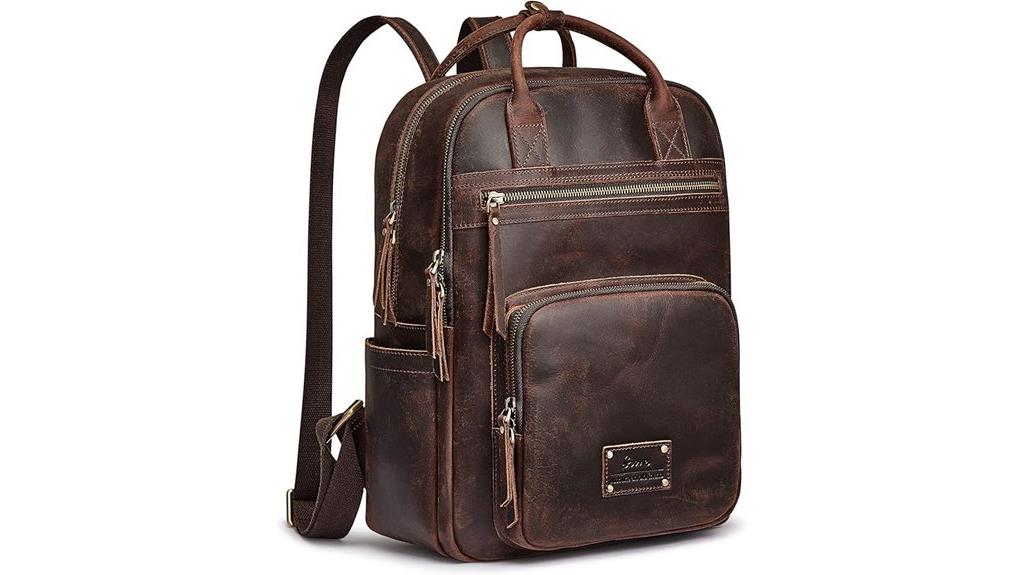luxury leather backpack purse