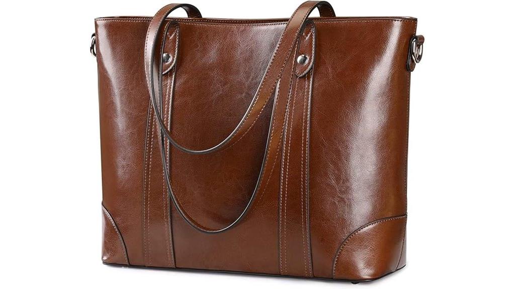luxury leather tote bag