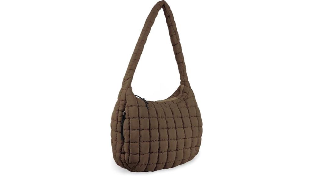 luxury quilted puffer tote