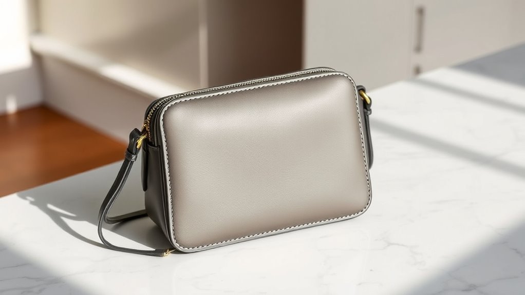 minimalist vegan leather crossbody