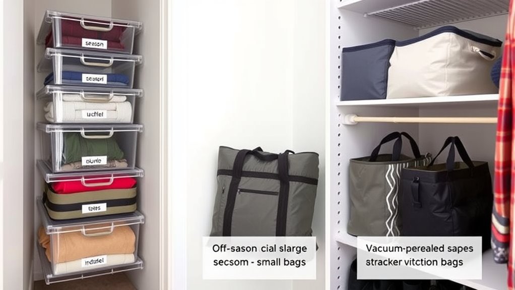 organize bags by size