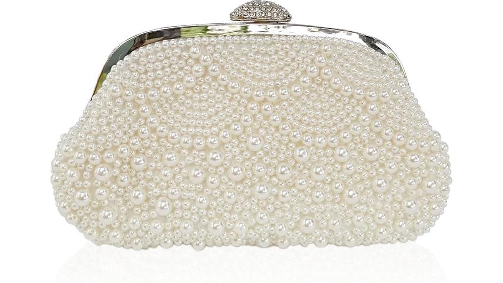 pearl clutch bridal bag