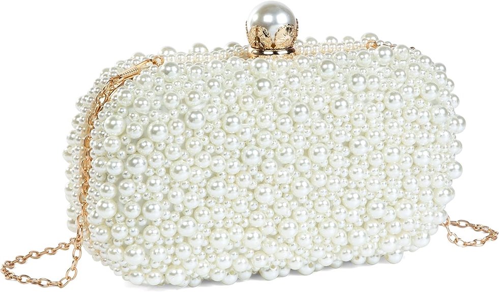 pearl elegant evening clutch