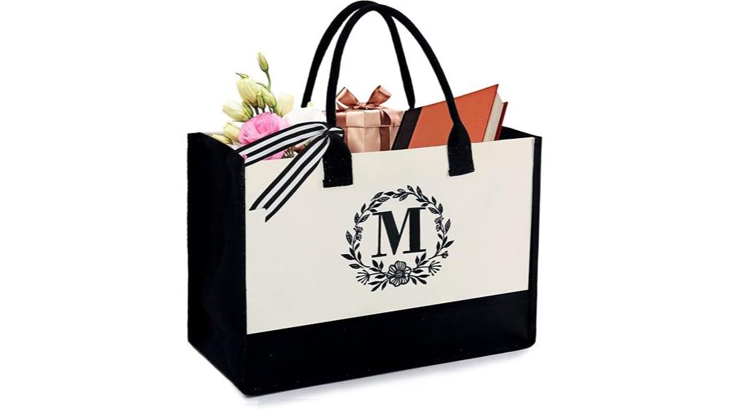 personalized monogram tote