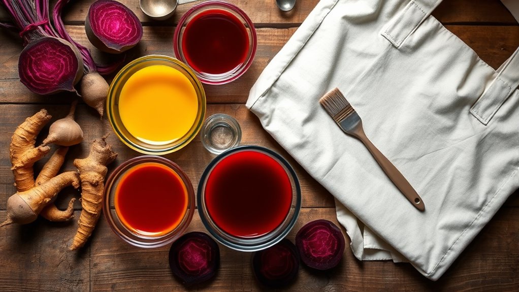 prepare workspace with materials