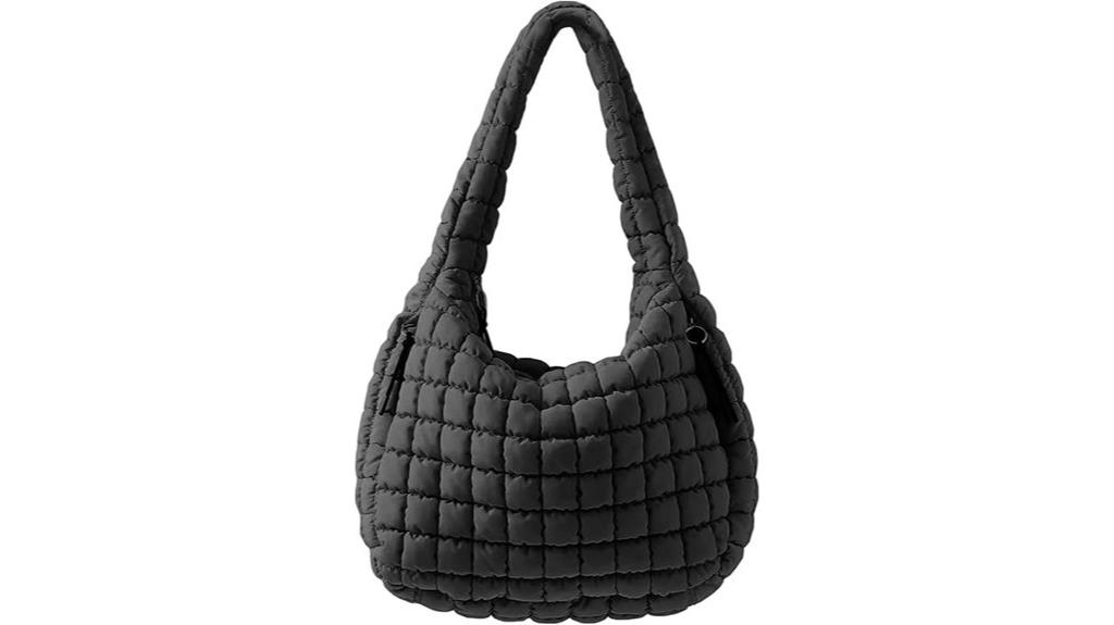 puffer quilted shoulder bag